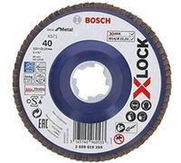 Disque X-Lock lamelle plat Best Metal BOSCH Ø125 Grain 40 - 2608619209 Noir G