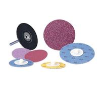 Disques à changement rapide pour ponçage, 2 couches, système Lockit, compatible avec Roloc, idéal pour les travaux d'abrasion et de finition.
