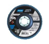 Disques à lamelles bombés Super Bleue 5 - Ø125x22mm - grain 40 - x10 NORTON