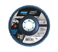 Disques à lamelles bombés Super Bleue 5 - Ø125x22mm - grain 60 - x10 NORTON
