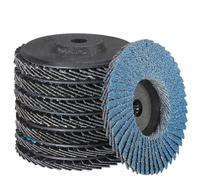 Disques à lamelles plates 75 mm pour meuleuse d'angle, 8 disques abrasifs en corindon en oxyde de zirconium, grain 40/120#, alésage de 10 mm, disques de ponçage bleus pour polissage de métaux et non