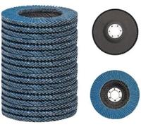 Disques à lamelles pour meuleuse d'angle, Disques à lamelles de 5 pouces/22 Mm, lot 10, meuleuse grains 125mm 40 60 80 120