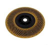 Disques à poils verts de 11,4 cm avec filetage 58-11 pour décaper la peinture, la rouille et les revêtements du métal, du bois, du plastique à l'aide de meuleuses standard (jaune, 58-11)