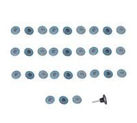Disques à rabat 31pcs 2in Bleu Zirconia Roues abrasives Alumine pour le ponceau de broyage en plastique en métal Kit de mélange avec support 40 60 80