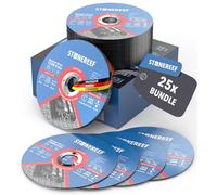 Disques à tronçonner, 125 x 1,0 x 22,23 mm, extra fins, doublement renforcés (1 mm), 125 mm, pour meuleuse d'angle et Flex, lot de 25 pour un travail précis des métaux, idéal pour l'acier et l'acier