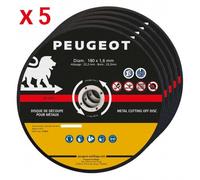 Disques à tronçonner 180 mm x5 - pour métaux ferreux PEUGEOT