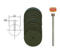 Set de disques à tronçonner en corindon, 11 pces