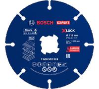 Bosch Bosch EXPERT Disque de tronçonnage multi-matériaux carbure, 115 x 22,23 mm, X-Lock, 10 pièces Quantité:10