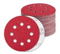 Disques Abrasifs 125mm Grain 150 Papier Poncer 100 Pièces 8 Trous Disque Poncage pour Ponceuse Excentrique