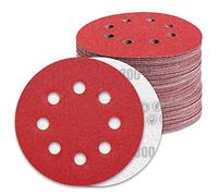 Disques Abrasifs 125mm Grain 800 Papier Poncer 100 Pièces 8 Trous Disque Poncage pour Ponceuse Excentrique