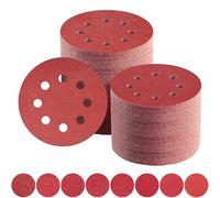 Disques Abrasifs 125mm Grain Mixte 40/60/80/100/120/150/180/240 Papier Poncer 80 Pièces 8 Trous Disque Poncage pour Ponceuse Excentrique
