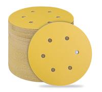 Disques Abrasifs 150mm,50 Pièces Abrasifs de Ponçage Ponceuse tampons ponçage ronds 6 trous Grain 150 pour Poncer Polir Dérouiller pour Ponceuse Excentrique