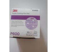 Disques Abrasifs 3M 51263 Purple Finishing Film P600 - Boîte de 50 - NEUF