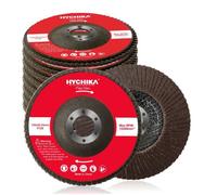 Disques Abrasifs à Lamelles - HYCHIKA - Ø 125 mm - Grain 120 - Lot de 10 - Alésage 22,2 mm