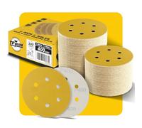 Disques Abrasifs Auto-agrippants 150mm 6 Trous - 100 Pièces, Grain 400, Disques Ponceuse Orbitales, Crochet et Boucle, Pour Meulage et Polissage du Bois et Métal