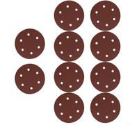 Disques abrasifs en alumine 22,9 cm 6 trous grain rouge assortiment (240#) | Design à 6 trous, extraction uniforme de la poussière, matériau alumine, grain 40-2000, utilisation en bois, métal, pierre