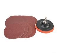 Disques abrasifs en oxyde d'aluminium de 100 mm avec support fileté M10, crochet et boucles de papier abrasif pour outils rotatifs, polissage du métal, du bois, du plastique et incurvé pour le lissage