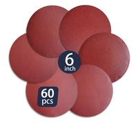 Disques abrasifs en oxyde d'aluminium PSA assortis, 60 pi ces, 6 pouces, sans trou, autocollants