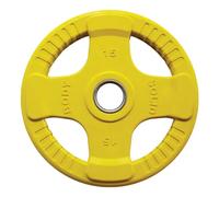 Body-Solid Disques olympiques 4 Grip en caoutchouc coloré 15 kg Jaune TU