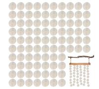 Disques coquins plats pour l'artisanat - coquilles rondes perforées, lot de 5 cm | 100 comptes naturels avec boucles d'oreilles pour boucles d'oreilles, bijoux faites-vous-même, fournitures de collier