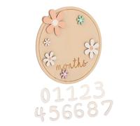 Disques de Bois Mensuels pour Bébé, 1 Set, Annonce de Naissance | Cartes Étapes Première Année, Surface Lisse sans Bords Rugueux, Légères et Solide