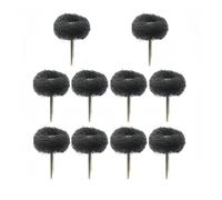 Disques de broyage de grille, Lot de 10 mini-têtes de meulage, disques abrasifs en feutre, for polissage du métal, brosse, perceuse, outil rotatif(Black,2.35mm Shank 10pcs)