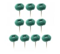 Disques de broyage de grille, Lot de 10 mini-têtes de meulage, disques abrasifs en feutre, for polissage du métal, brosse, perceuse, outil rotatif(Green,3mm Shank 10pcs)