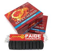 Disques de charbon pour brûleur, encens, brûleur d'encens, fumée, shisha, narguilé, narguilé, bong. Durable. Pour un usage domestique. 3,3 centimètres de diamètre. (50)