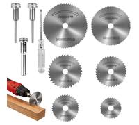 Disques De Coupe, 10 Pièces Lames de Scie Circulaire Découpe Fine HSS Lames de Perceuse à Disque Coupe Nette et Ponçage Fluide Outil Rotatif Multifonction pour Bois Aluminium Plastique Métal