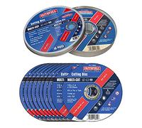 Disques de coupe extra fins Faithfull 1 mm à coupe rapide - 115 mm x 1 mm x 22,23 mm (4,5 pouces), lot de 10 avec boîte de rangement