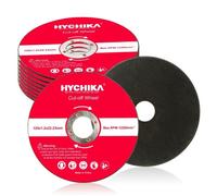 Disques de coupe - HYCHIKA - Lot de 10 - Diamètre 125 mm - Acier - Épaisseur 1,2 mm