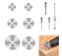 Disques de Coupe pour Dremel, Lames de Mini Scie Circulaire Multifonctionnelles pour Bois, Plastique, Métal, Set de 6 Tailles avec Tournevis Inclus, Haute Précision et Durabilité