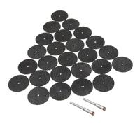 Disques de coupe renforcés en fibre de verre corindon 32 mm for métaux et matériaux durs, kit de 27 pièces avec 2 mandrins de 3 mm