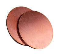 Disques de cuivre T2, plaque, feuille, tampon rond, diamètre 50/100/150/200 mm, épaisseur 0,8/1/1,5/2/2,5/3 pour Bijoux DIY Artisanat Modèle Peinture(1.0x100mm 1pc)