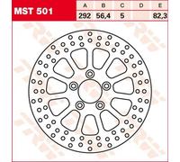 Trw Mst501 Brake Disc Argenté