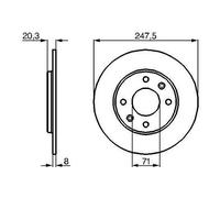 Disques de frein arrière pour Peugeot 205 GTI 1.9l