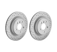 Disques de frein avant ventilés percés 255x22mm Zimmermann pour BMW Série 3 E21 320i et 323i - la paire