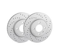 Disques de frein avant ventilés percés 260x22mm Zimmermann pour BMW Série 3 E30 Berline Coupé Touring et Cabriolet (12/1981-02/1994) - la paire