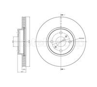 Disques De Frein Avant Ventilés Pour Toyota Yaris _P9_ NLP13_ NSP13_