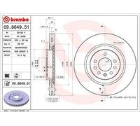 2x Disque de frein ventilé de l'intérieur 09.8649.51 BREMBO pour OPEL CORSA E