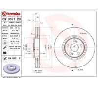 Brembo - Disque de frein 09.9821.21 vernis - Vendu à l'unité - Réf. 1393062