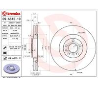 Brembo Disque de frein avant 09.A815.11 – ventilé, revêtement anti-corrosion UV – 1 disque