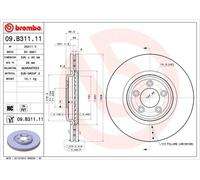 Brembo Disque de frein vernis 09.B311.11 – Vendu à l'unité – Réf. 1393126