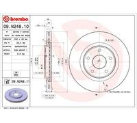 Disque de frein BREMBO 09N24811 avant, ventilé, 1 pièce