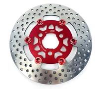 Disques de frein de moto Disque de frein flottant CNC 3 trous 220 mm x 57 mm, compatible avec Honda, Cygnus-Z, Rsz, Jog Force, Niu Scooter(220mm Red)