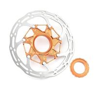 Disques de frein de vélo Centerlock disques 140mm 160mm vtt route vélo disque de frein Rotor disques de frein hydrauliques Rotor Freins Frein à Tambour Pour Vélo Ensemble Tambour(1PCS- 140 Orange)