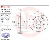 Disque de frein BREMBO 8997511 arrière, plein, 1 pièce