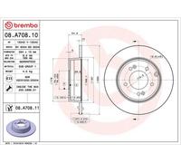 Disques de frein HYUNDAI GRANDEUR 2.4 08.A708.11
