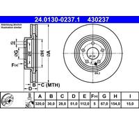 Disques de frein MERCEDES-BENZ 250 24.0130-0237.1 (1 pièce)