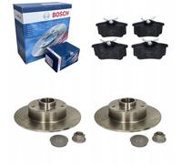 Disques de frein + plaquettes arrière BOSCH pour RENAULT CLIO IV MEGANE CC II...
